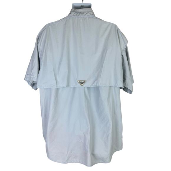 Columbia PFG Performance Shirt Short Sleeve Blue Size XL Vented - Picture 3 of 7